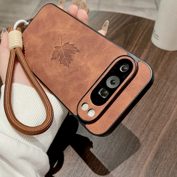 Fashion Maple Leaves Leather PU Google Pixel Case