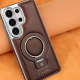 Wireless Charging Leather Samsung Cases with Ring Stand