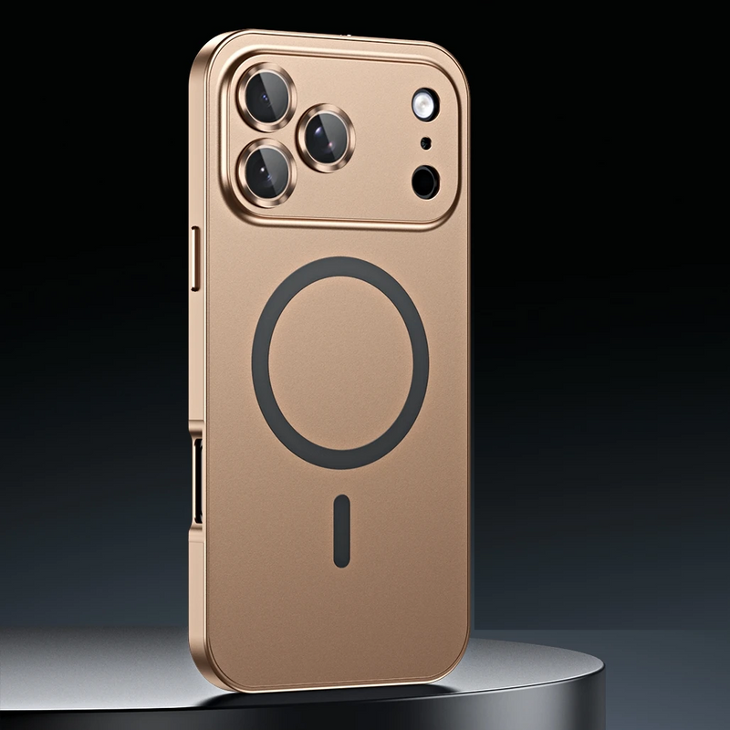 Luxury Aluminum Metal Shockproof iPhone Case, iPhone 14 Pro Max / Gold Luxury Aluminum Metal Shockproof iPhone Case, iPhone 14 Pro Max / Gold