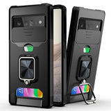 Armor Shockproof Google Pixel Case with Camera Slider - HoHo Cases For Google Pixel 5A / Black