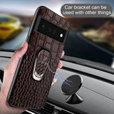 Cowhide Luxury Magnetic Kickstand Google Pixel Case