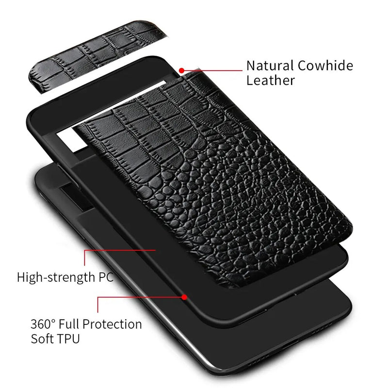 Genuine Cowhide Leather Google Pixel Case