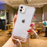 Lanyard Shockproof Acrylic Clear iPhone Case
