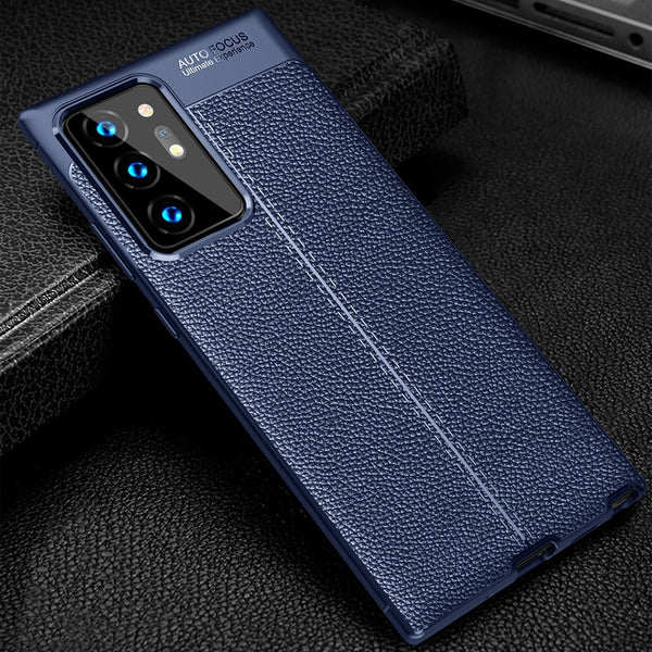 Luxury Leather Samsung Galaxy Case - HoHo Cases Samsung Galaxy S22 Ultra / Navy Blue