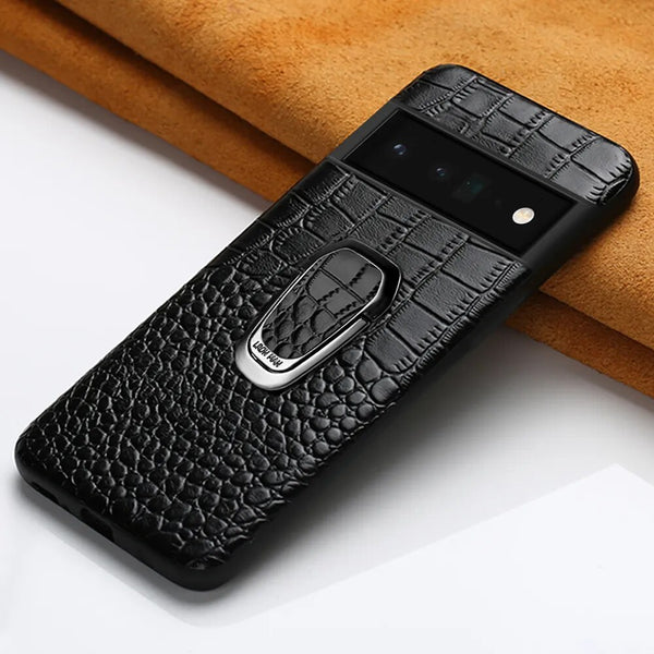 Cowhide Luxury Magnetic Kickstand Google Pixel Case