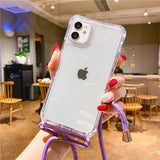 Lanyard Shockproof Acrylic Clear iPhone Case