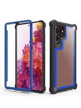 Shockproof Clear Frame Samsung Galaxy Case - HoHo Cases For Samsung Galaxy S20 / Blue Black