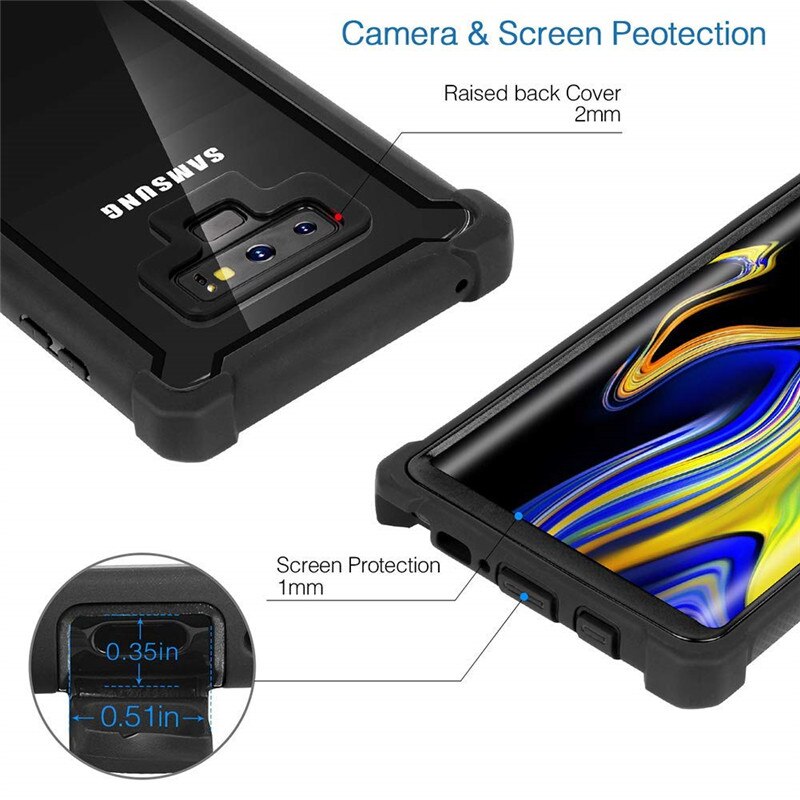 Shockproof Clear Frame Samsung Galaxy Case - HoHo Cases