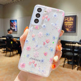 Glitter Flowers Clear Samsung Case - HoHo Cases Samsung Galaxy S22 / d