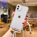 Lanyard Shockproof Acrylic Clear iPhone Case