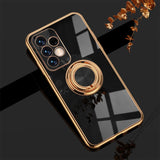 Ring Plating Samsung Galaxy Case - HoHo Cases Samsung Galaxy S21 / Black