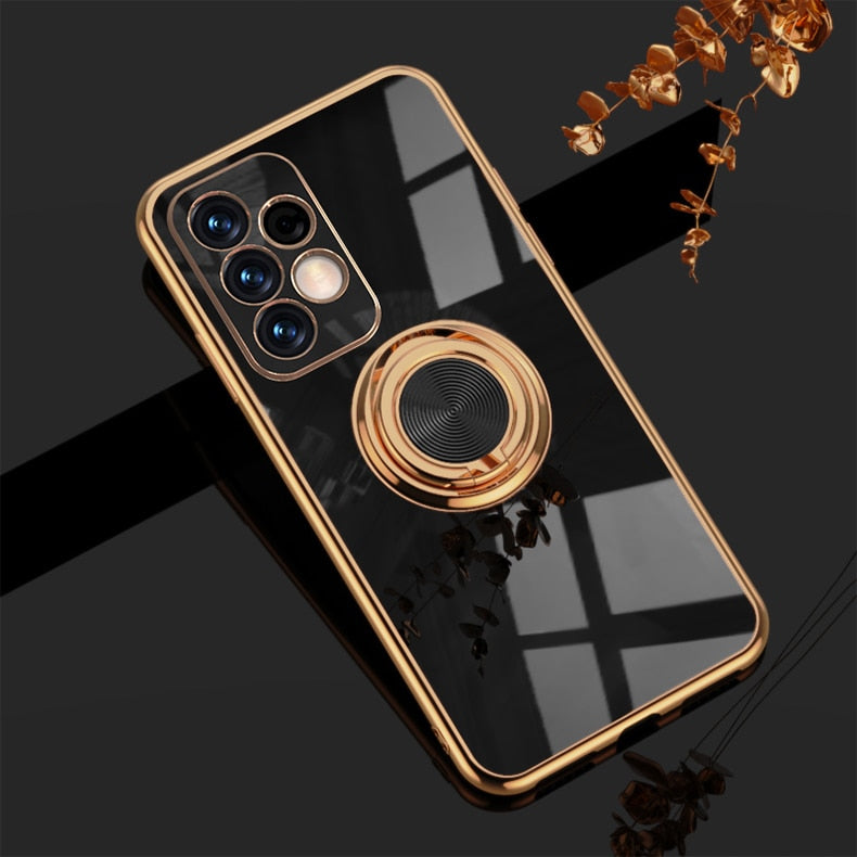 Ring Plating Samsung Galaxy Case - HoHo Cases Samsung Galaxy S21 / Black