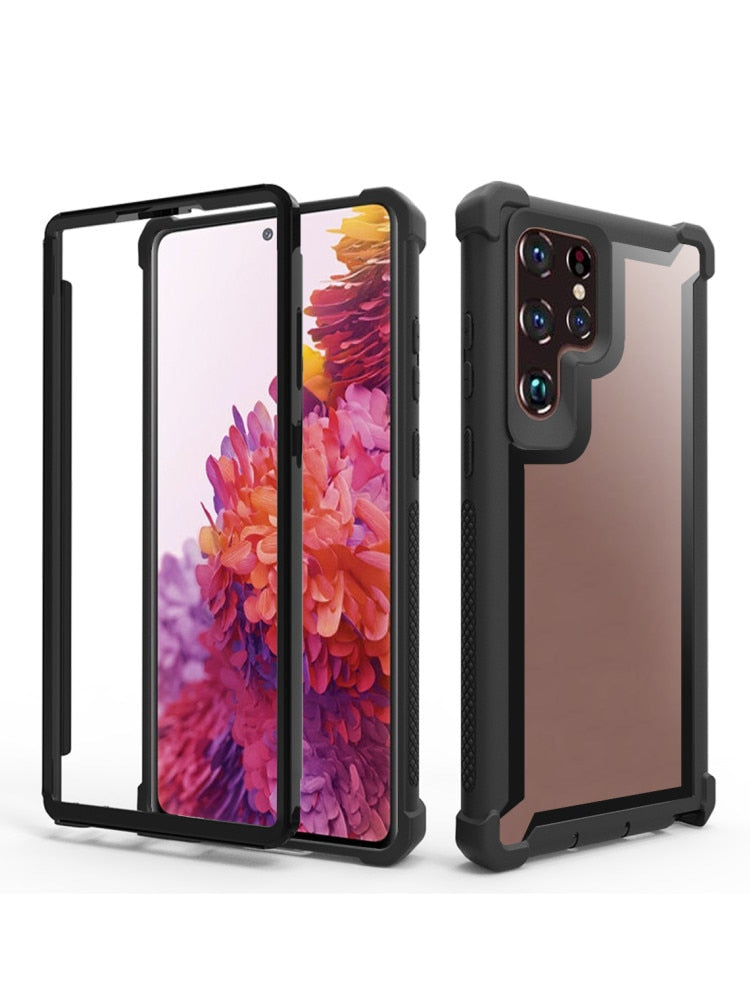 Shockproof Clear Frame Samsung Galaxy Case - HoHo Cases For Samsung Galaxy S20 / Black