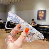 Glitter Flowers Clear Samsung Case - HoHo Cases