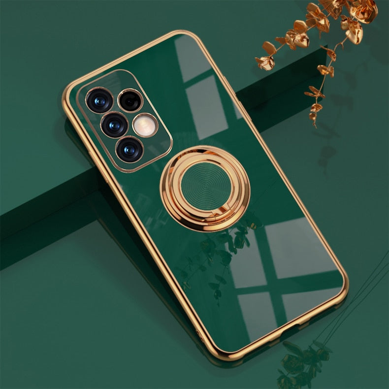Ring Plating Samsung Galaxy Case - HoHo Cases Samsung Galaxy S21 / Dark Green