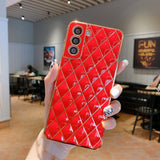 Luxury Soft Geometric Samsung Galaxy Case - HoHo Cases Samsung Galaxy S22 / Red