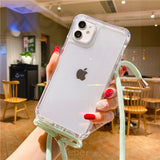 Lanyard Shockproof Acrylic Clear iPhone Case