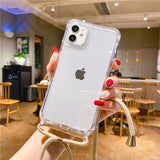 Lanyard Shockproof Acrylic Clear iPhone Case