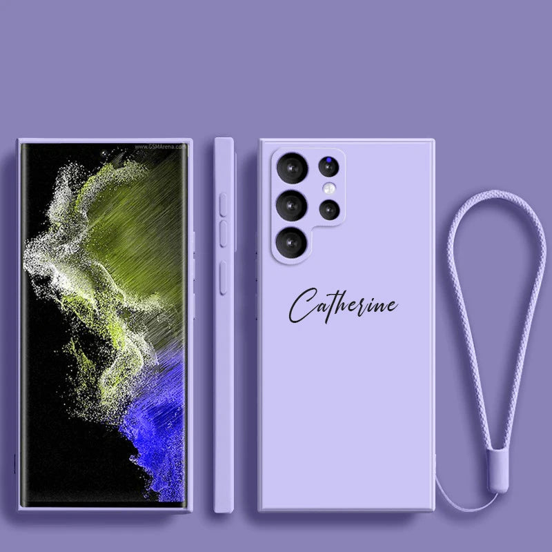 Classic Shockproof Personalized Custom Samsung Galaxy Cases - HoHo Cases Samsung Galaxy S24 Ultra / Light purple