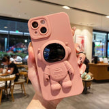 3D Bracket Astronaut Silicone iPhone Case