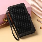 Trendy Lanyard Zipper Wallet Samsung Galaxy Case - HoHo Cases For Samsung Galaxy S23 / Black