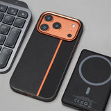 MagSafe Two Tone Spliced Leather iPhone Case