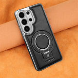 Wireless Charging Leather Samsung Cases with Ring Stand
