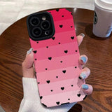 Fashion Gradient Color Tiny Hearts iPhone Case - HoHo Cases For iPhone 7 / Gradient Pink