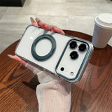 Transparent Rotating Holder Stand iPhone Case