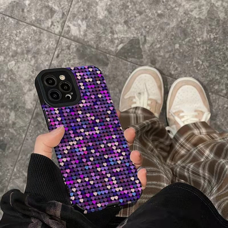 Fashion Purple Little Hearts iPhone Case - HoHo Cases