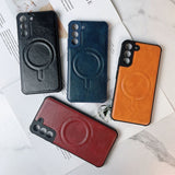 Leather Camera Protection MagSafe Samsung Case - HoHo Cases