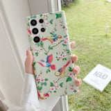Retro Leaves Flowers Samsung Galaxy Case - HoHo Cases Samsung Galaxy S22 / c
