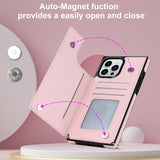 RFID Zipper Wallet Lanyard iPhone Case