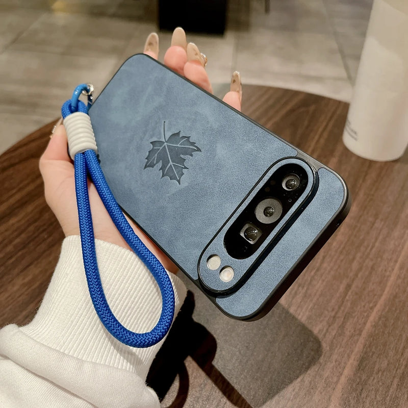 Fashion Maple Leaves Leather PU Google Pixel Case