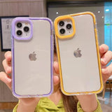 Candy Color Border Transparent iPhone 15 Cases