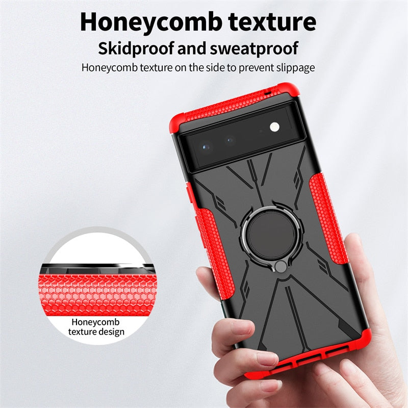 Armor Shockproof Google Pixel Case with Ring - HoHo Cases