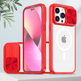 Luxury Transparent MagSafe iPhone Case with Camera Cover - HoHo Cases For iPhone X / Red