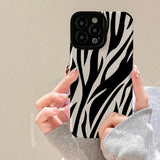 Fashion Twill Striped Zebra Print iPhone Case - HoHo Cases A / For iPhone 12 Pro