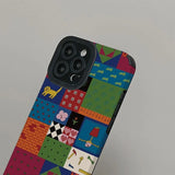 Fashion Animal Plaid iPhone Case - HoHo Cases