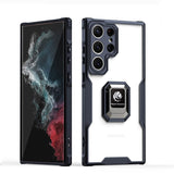 Transparent Magnetic Ring Samsung Galaxy Case - HoHo Cases Samsung Galaxy A12 / Black