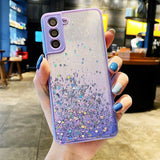 Clear Luxury Glitter Samsung Galaxy Case - HoHo Cases Samsung Galaxy S23 / Purple
