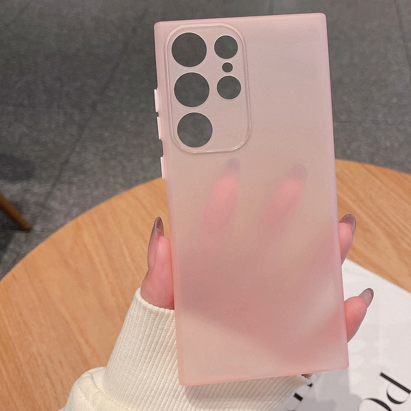 Matte Transparent Ultra Thin Samsung Case - HoHo Cases Samsung Galaxy S23 / Pink