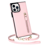 RFID Zipper Wallet Lanyard iPhone Case