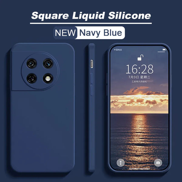 Shockproof Square Liquid Silicon Google Pixel Case - HoHo Cases Google Pixle 8 Pro / Navy Blue