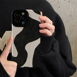 Fashion Simple Black & White Pattern iPhone Case - HoHo Cases