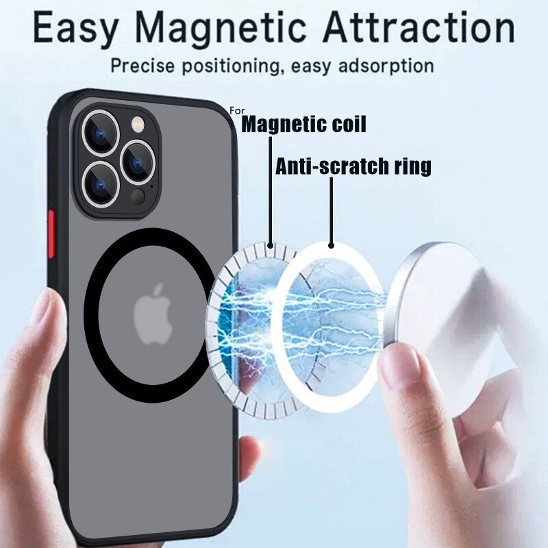Luxury Magnetic Shockproof Matte iPhone Case