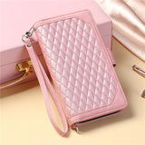 Trendy Lanyard Zipper Wallet Samsung Galaxy Case - HoHo Cases For Samsung Galaxy S23 / Pink