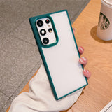 Armor Shockproof Matte Clear Samsung Case - HoHo Cases Samsung Galaxy S23 / Dark Green