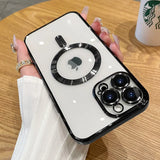 Luxury Wireless Charge Cover With Lens Protector iPhone Case