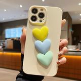 Cute Love Heart Candy Color iPhone Case - HoHo Cases For iPhone 14 / Yellow